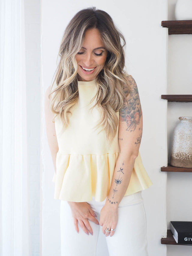Knit Top with Frill