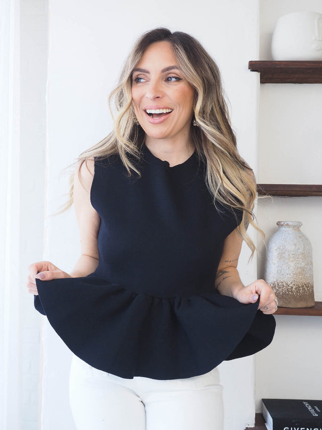 Knit Top with Frill