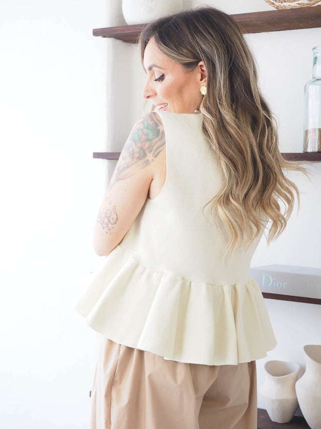 Knit Top with Frill