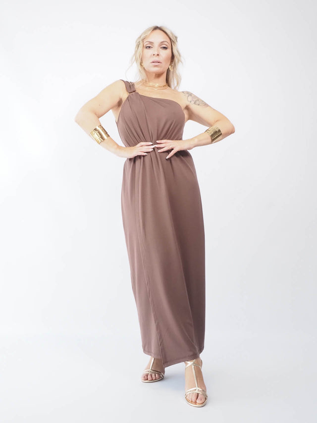 VESTIDO MIDI ASSIMÉTRICO