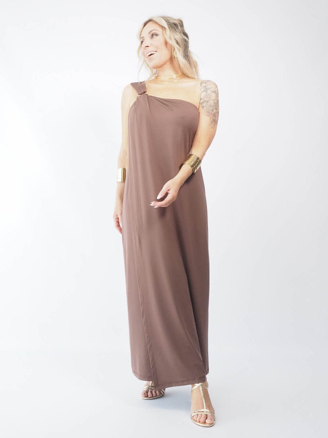 VESTIDO MIDI ASSIMÉTRICO