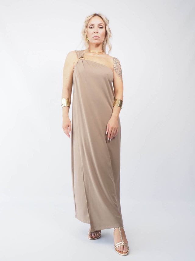 VESTIDO MIDI ASSIMÉTRICO