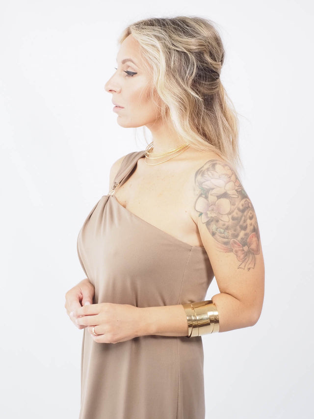 VESTIDO MIDI ASSIMÉTRICO