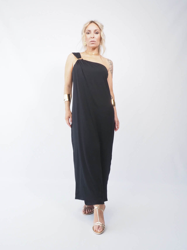 VESTIDO MIDI ASSIMÉTRICO