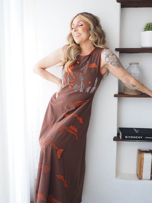 Vestido Comprido Com Missangas