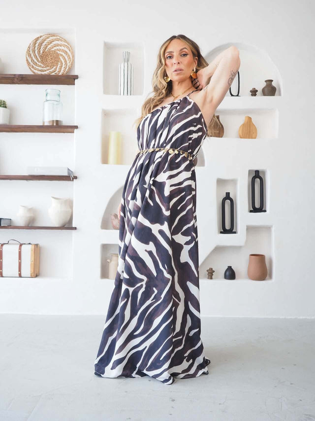 Robe longue imprimée