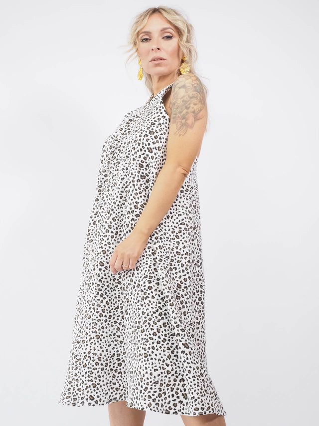 VESTIDO MIDI ANIMAL PRINT