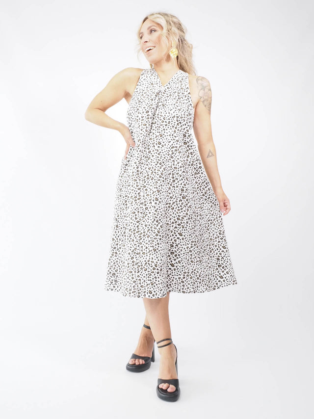 VESTIDO MIDI ANIMAL PRINT