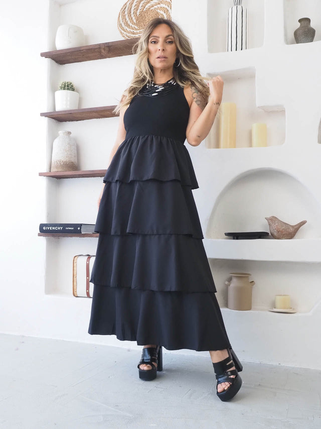 Midi Dress With Frill