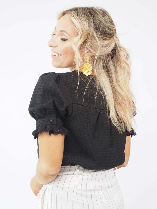 BLOUSE À MANCHES COURTES