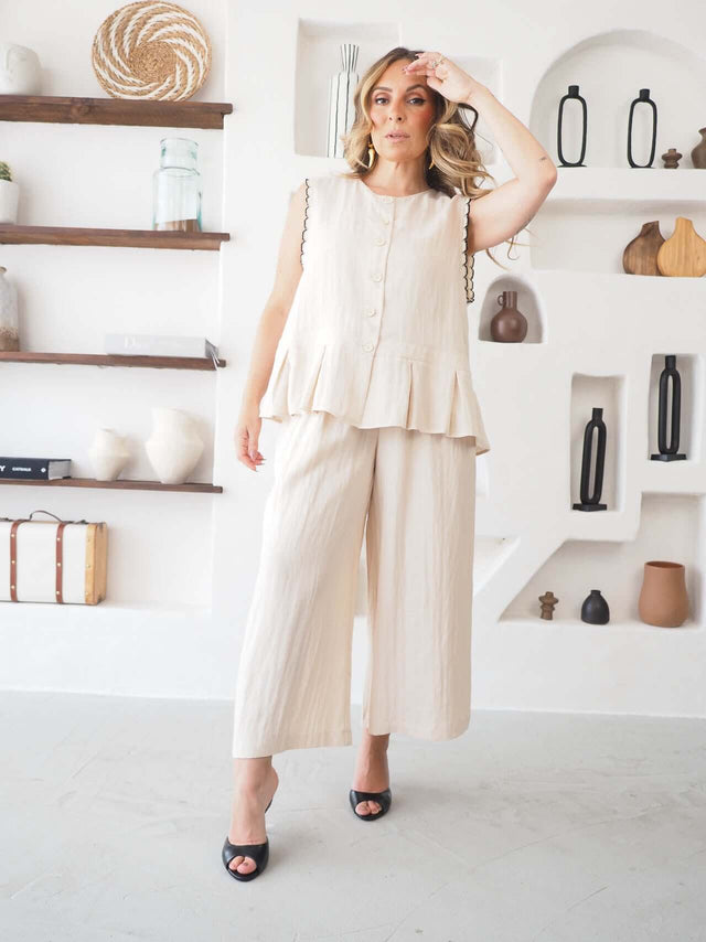 Conjunto Blusa e Calças Culote