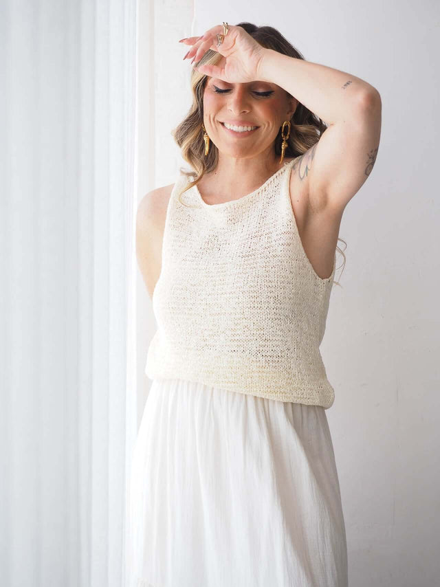 Top Malha Crochet