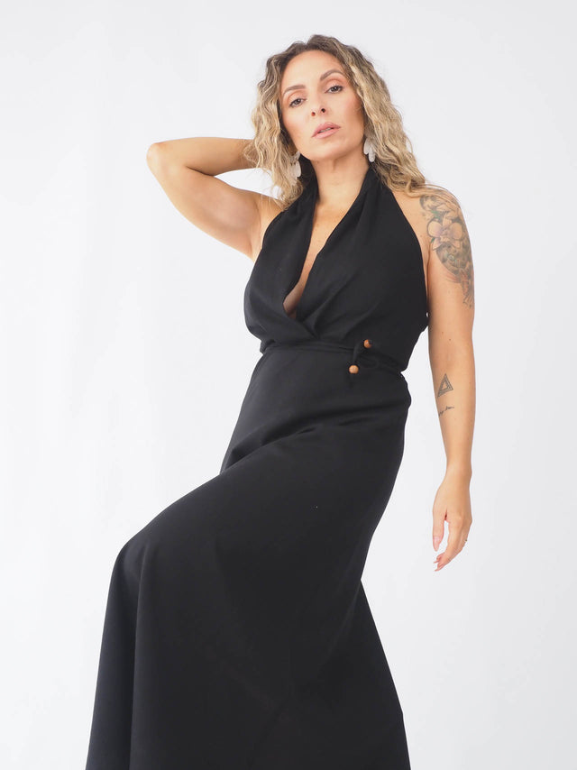 Backless Halter Dress