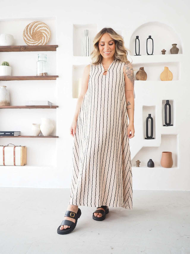 Vestido Midi Riscas