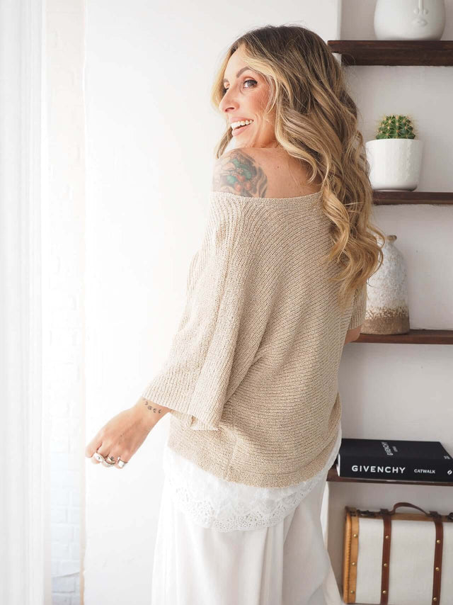 Camisola Manga Curta Renda