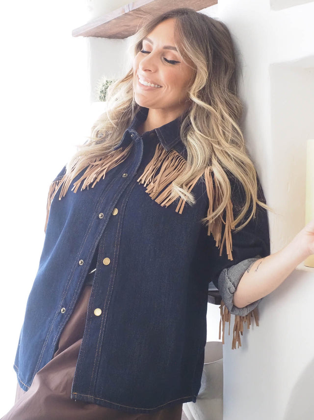 Fringed Denim Jacket