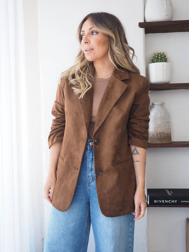 Suede Effect Blazer