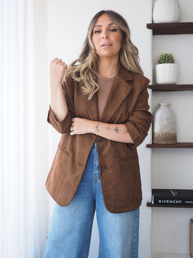 Suede Effect Blazer