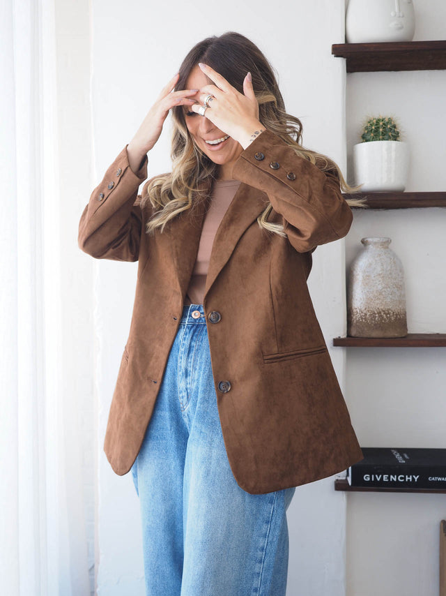 Suede Effect Blazer