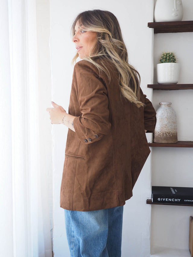 Suede Effect Blazer