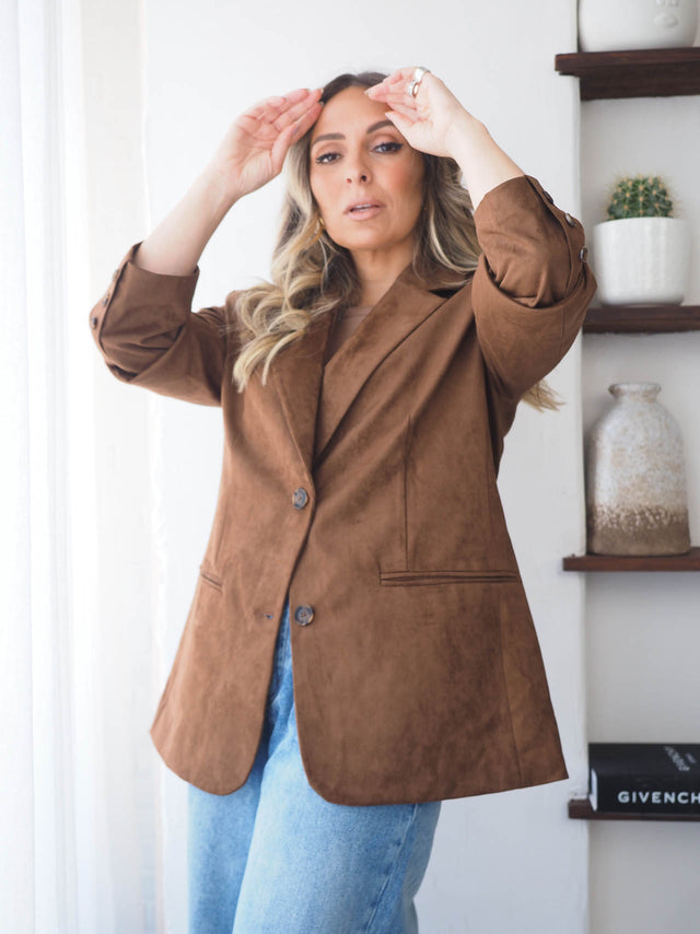 Suede Effect Blazer