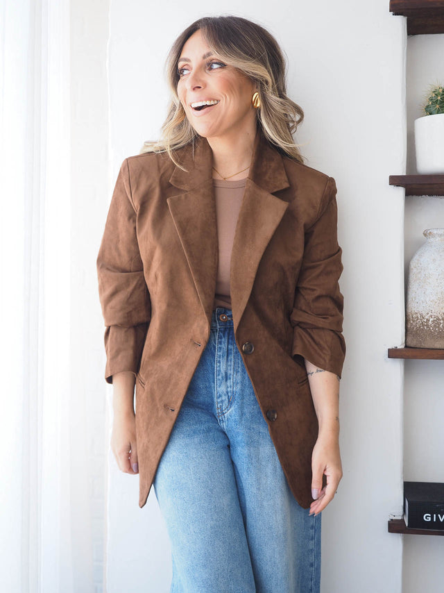 Suede Effect Blazer