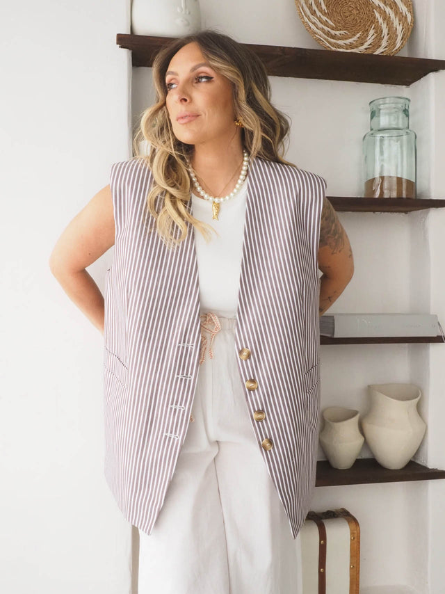 Colete Riscas Oversized
