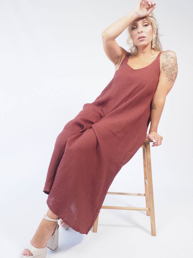 BASIC LINEN DRESS