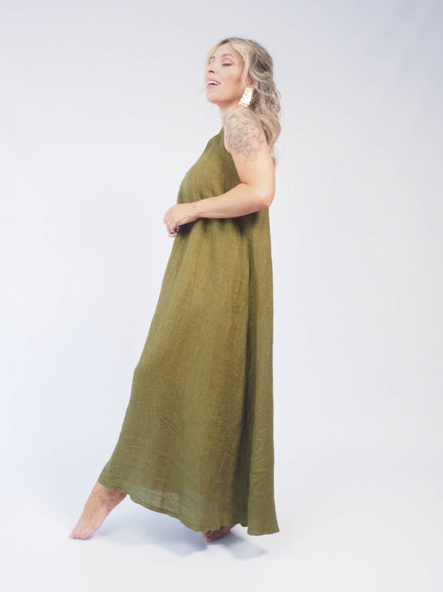 BASIC LINEN DRESS