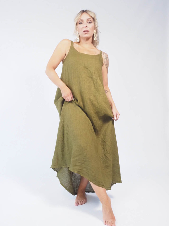 BASIC LINEN DRESS