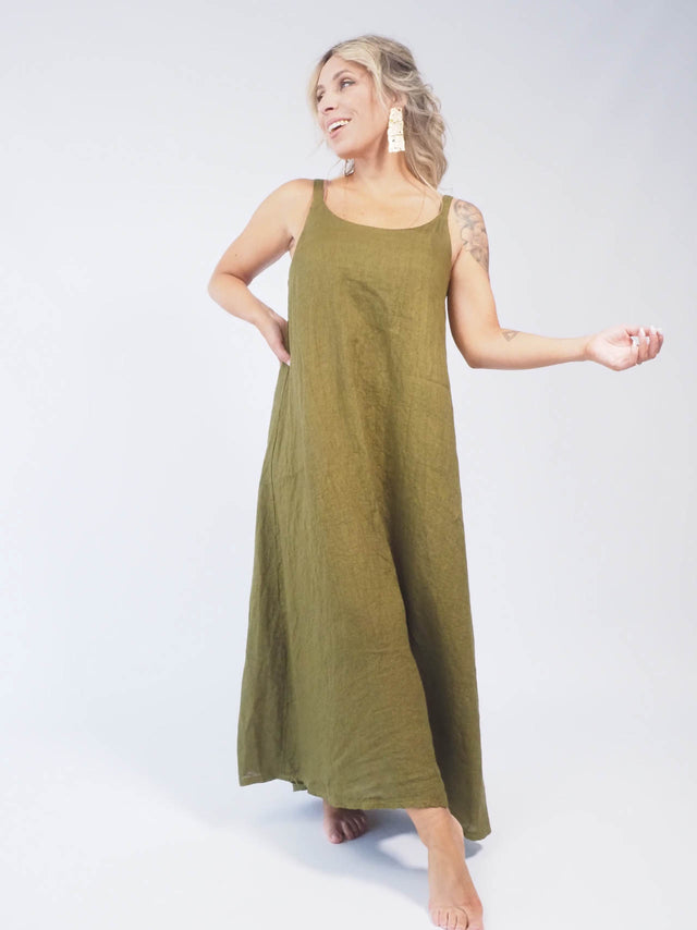 BASIC LINEN DRESS