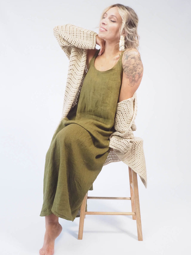 BASIC LINEN DRESS