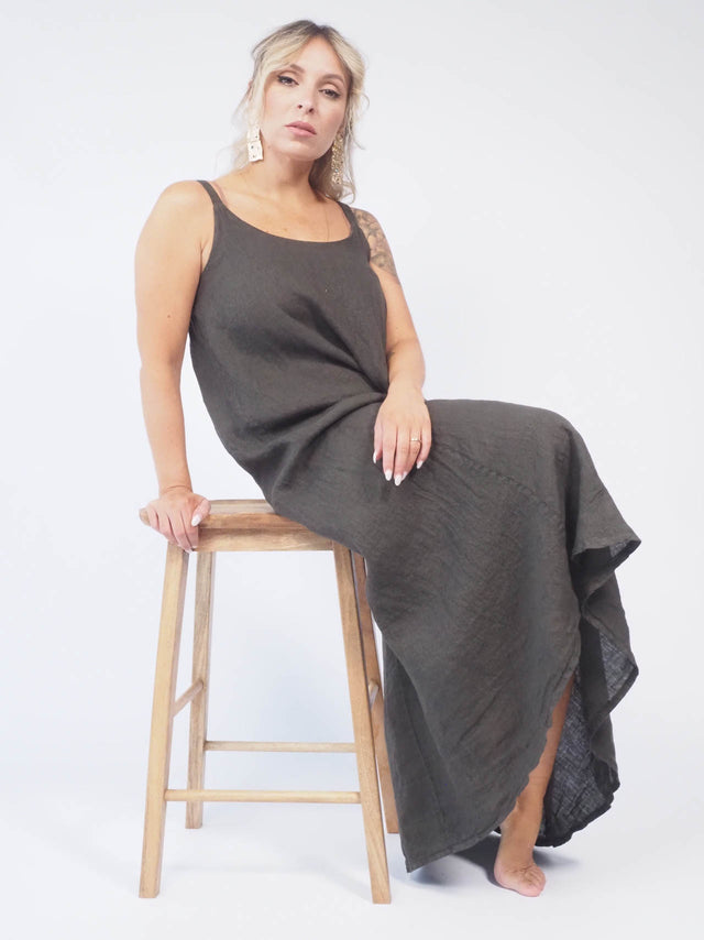 BASIC LINEN DRESS