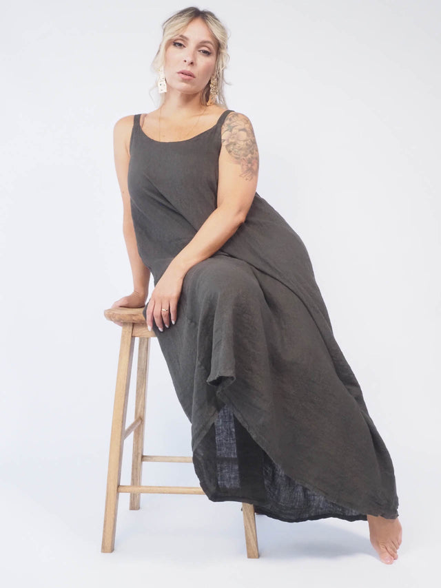 BASIC LINEN DRESS