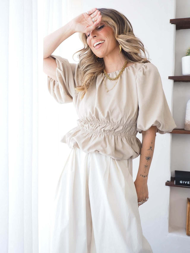 Blusa Com Manga Balão