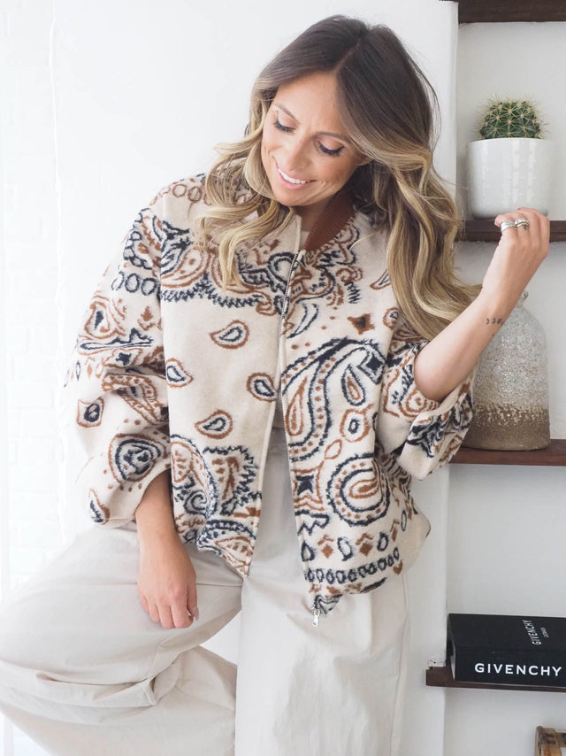 Blusão Bomber Estampado