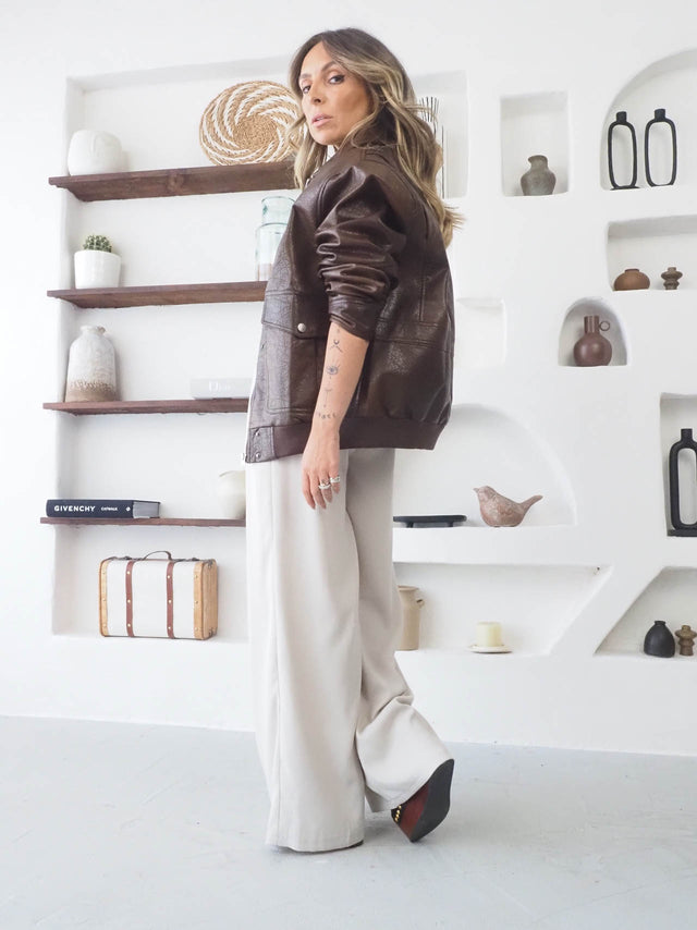 Oversized Eco-leather Jacket