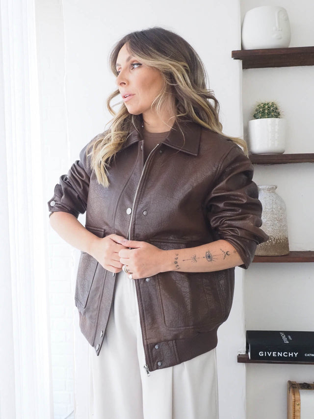 Oversized Eco-leather Jacket