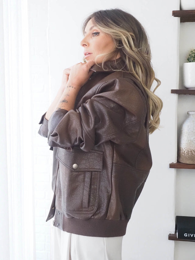 Oversized Eco-leather Jacket