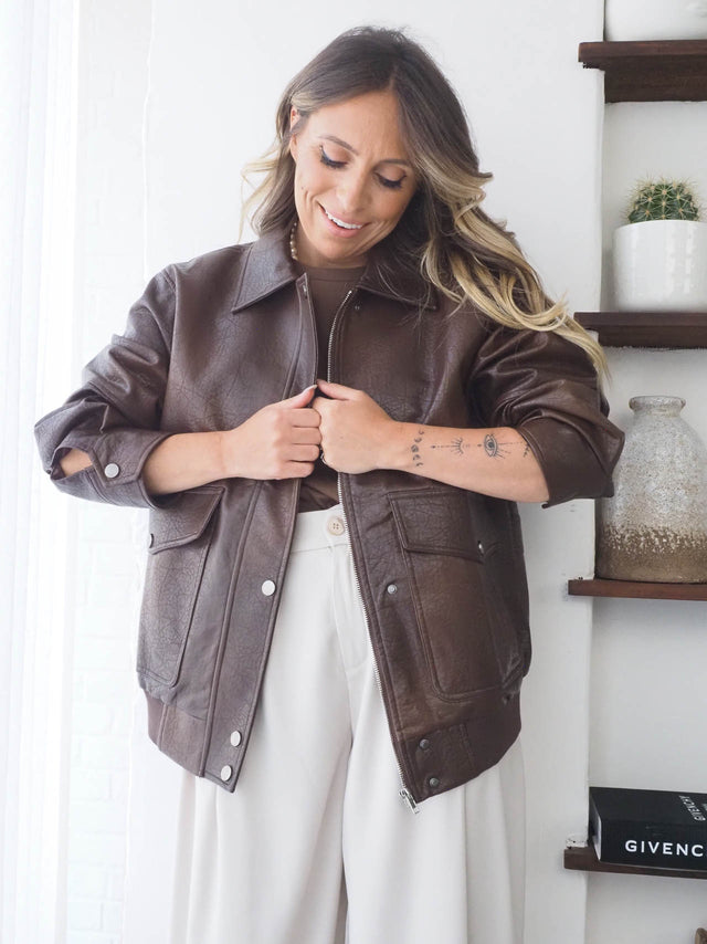 Oversized Eco-leather Jacket