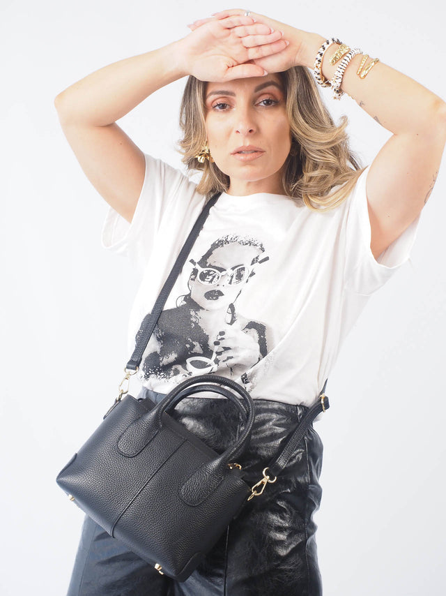 Mini Tote Em Pele