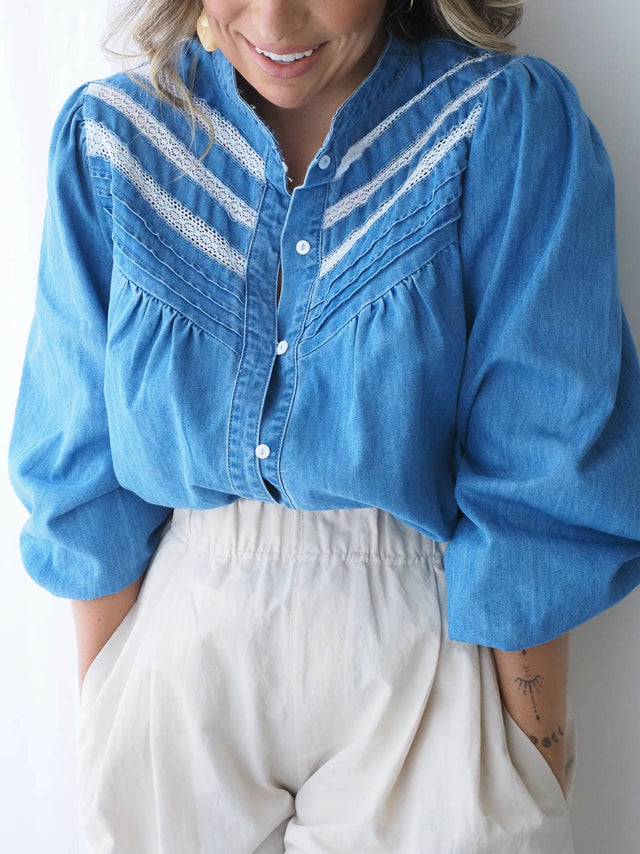 Camisa De Ganga Com Bordado