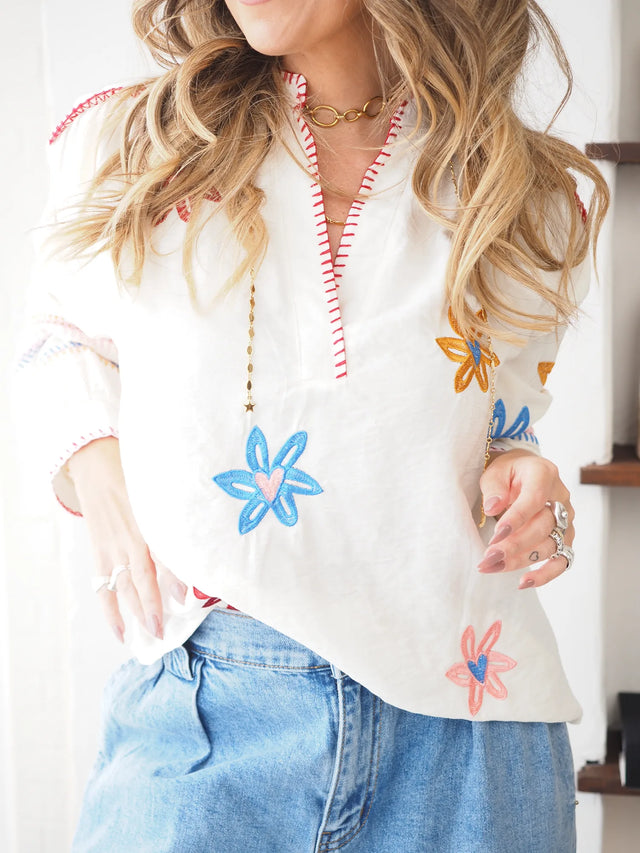 Blusa Com Bordado