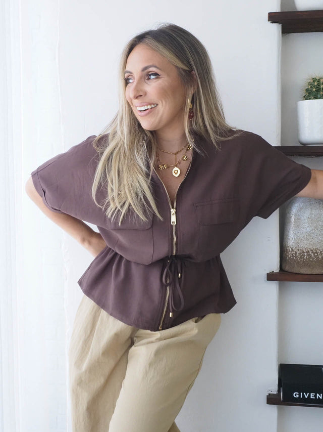 Safari Shirt with Drawstring