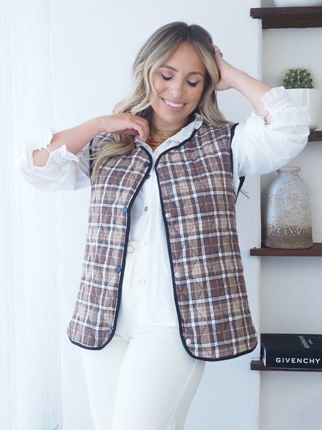 Gilet à carreaux