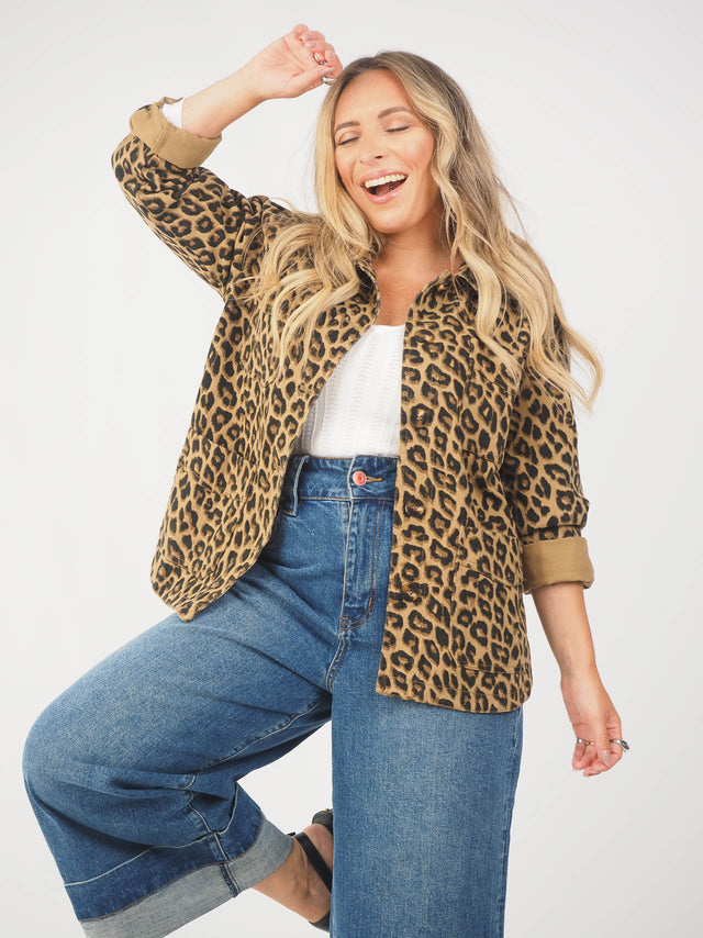 Sobrecamisa de Ganga Animal Print