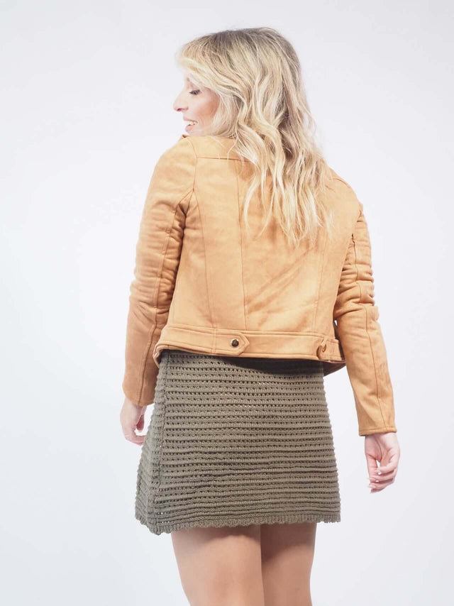 BIKER JACKET SUEDE EFFECT