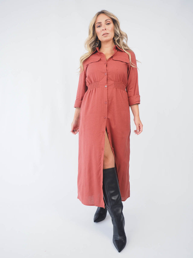 Vestido Camiseiro Midi