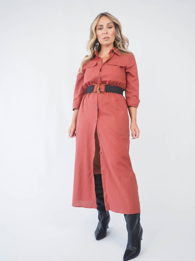 Vestido Camiseiro Midi
