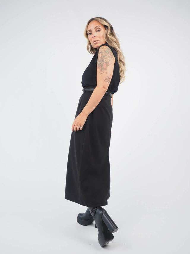 Saia Midi Com Pregas